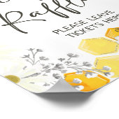 Diaper Raffle Sign Yellow Honey Bee Thema Poster (Ecke)