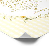 Diaper raffle Silly Goose gender neutral gingham Poster (Ecke)