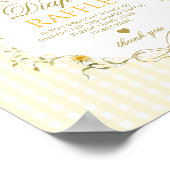 Diaper raffle Silly Goose gender neutral gingham Poster (Ecke)