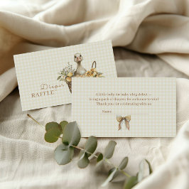 Diaper Raffle Silly Goose Lemon Watercolor  Begleitkarte