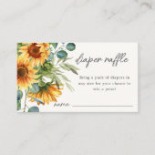 Diaper Raffle | Sonnenblumendusche Begleitkarte (Vorderseite)