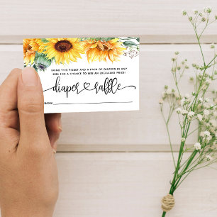 Diaper Raffle Sonnenblumendusche Begleitkarte