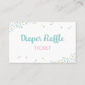 Diaper Raffle Sprinkle Doughnut Baby Dusche Visitenkarte (Rückseite)