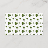 Diaper Raffle St. Patrick's Day Baby Shower Begleitkarte (Rückseite)