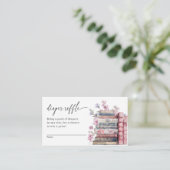 Diaper Raffle Storybook New Chapter Baby Shower Begleitkarte (Stehend Vorderseite)