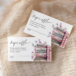 Diaper Raffle Storybook New Chapter Baby Shower Begleitkarte