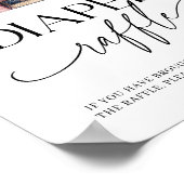 Diaper Raffle Storybook New Chapter Baby Shower Poster (Ecke)