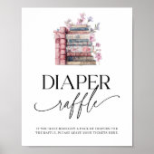 Diaper Raffle Storybook New Chapter Baby Shower Poster (Vorne)
