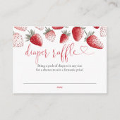 Diaper Raffle Strawberry Baby Dusche Begleitkarte (Vorderseite)
