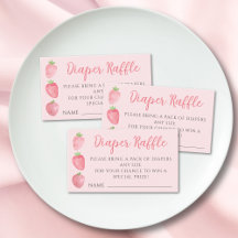 Diaper Raffle Strawberry Baby Shower