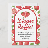 Diaper Raffle Strawberry Berry Sweet Game Einladung (Vorderseite)