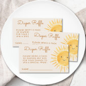 Diaper Raffle Sunshine Baby Dusche Begleitkarte