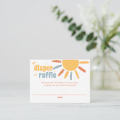 Diaper Raffle Sunshine Baby Shower Begleitkarte (Stehend Vorderseite)