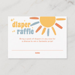 Diaper Raffle Sunshine Baby Shower Begleitkarte