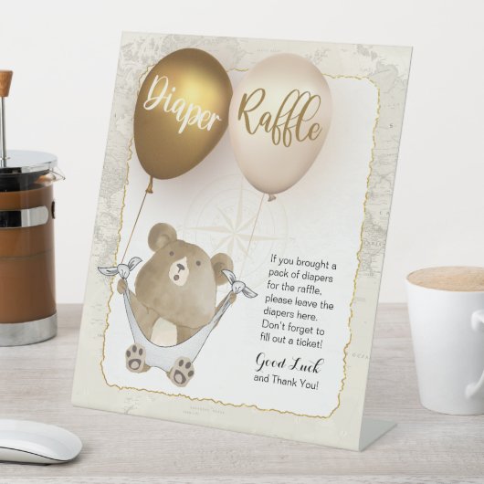 Diaper Raffle Tabletop-Zeichen Sockelschild (In Situ)