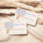 Diaper Raffle Teddy Bären Geschlecht zeigen rosa b Begleitkarte