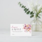 Diaper Raffle Ticket | Baby in Bloom Blush Pink Begleitkarte (Stehend Vorderseite)