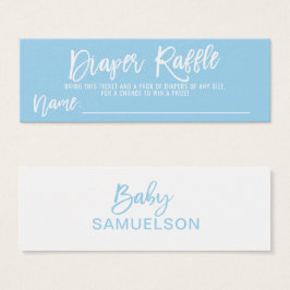 DIAPER RAFFLE Ticket Blue BOY Baby Dusche