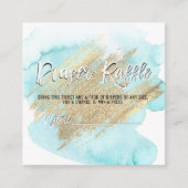 DIAPER RAFFLE Ticket Blue Gold BOY Baby Dusche Begleitkarte (Vorderseite)