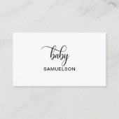 DIAPER RAFFLE Ticket Blue Heart Boy Baby Dusche Begleitkarte (Rückseite)