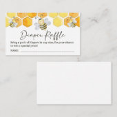 Diaper Raffle Ticket Gelben Honey Bee Thema Begleitkarte (Vorne/Hinten)