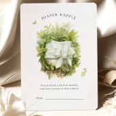 Diaper Raffle Ticket Green Baby Shower Enclosure