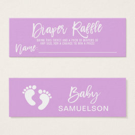 DIAPER RAFFLE Ticket LAVENDER Baby Dusche
