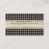 Diaper Raffle Ticket Lumberjack Bären Cubs Boy Begleitkarte (Rückseite)