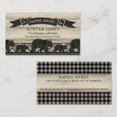 Diaper Raffle Ticket Lumberjack Bären Cubs Boy Begleitkarte (Vorne/Hinten)