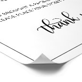 DIAPER RAFFLE Ticket SIGN Schwarz-weiße Babydusche Poster (Ecke)