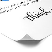 DIAPER RAFFLE Ticket SIGN Schwarz-weiße Babydusche Poster (Ecke)