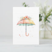 Diaper Raffle Ticket Spring Floral Umbrella Insert (Stehend Vorderseite)