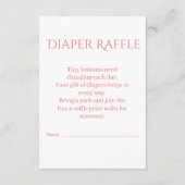 Diaper Raffle Ticket Spring Floral Umbrella Insert (Rückseite)