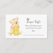 Diaper Raffle Ticket Teddy Bear Honey Bee Biene Begleitkarte (Vorderseite)