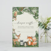 Diaper Raffle Ticket Woodland Stationierung Briefpapier (Stehend Vorderseite)