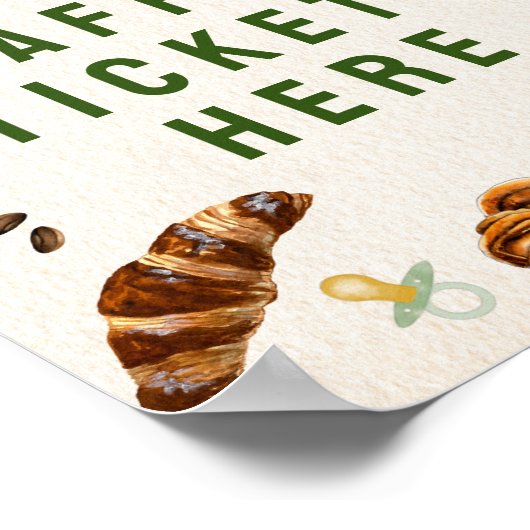 Diaper Raffle Tickets Poster (Ecke)