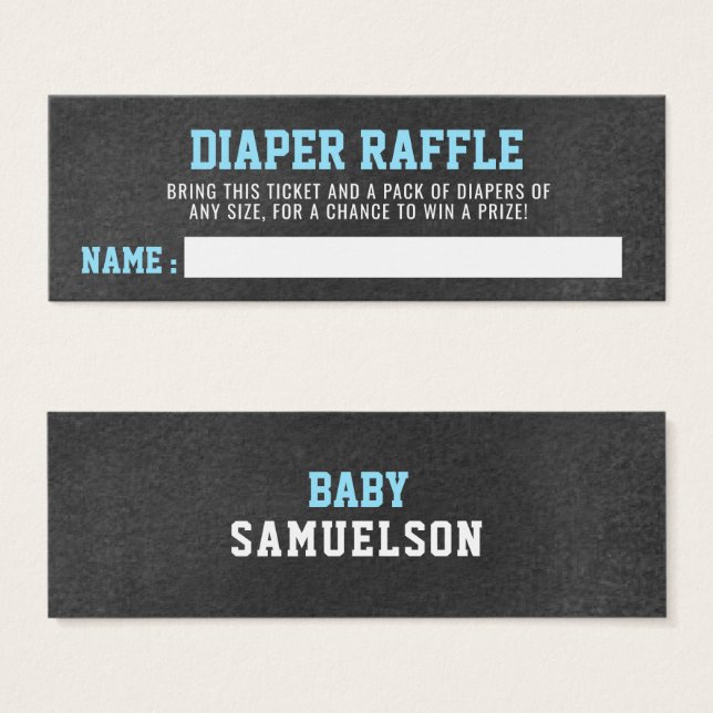 DIAPER RAFFLE Ticketsport-Halbpension Kinderdusche (Vorne & Hinten)