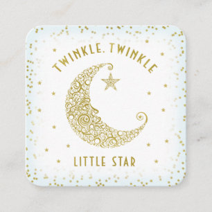 Diaper Raffle Twinkle Little Star Baby Dusche Blau Begleitkarte