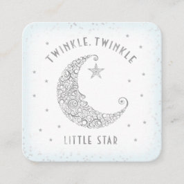 Diaper Raffle Twinkle Little Star Baby Dusche Blau Begleitkarte