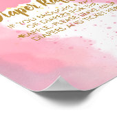 Diaper Raffle Twinkle Twinkle Little Star Pink Poster (Ecke)