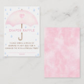 Diaper Raffle Umbrella Baby Dusche Begleitkarte (Vorne/Hinten)