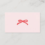 Diaper raffle Valentines Bow heart Baby Shower Begleitkarte (Rückseite)