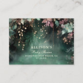 Diaper Raffle Verzauberter Waldgartenbogen Begleitkarte (Rückseite)