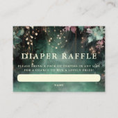 Diaper Raffle Verzauberter Waldgartenbogen Begleitkarte (Vorderseite)