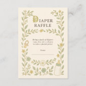 Diaper Raffle Vintag Storybook Girl Babydusche Begleitkarte (Vorderseite)