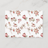 Diaper Raffle Weihnachtsdusche Begleitkarte (Rückseite)