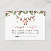 Diaper Raffle Weihnachtsdusche Begleitkarte (Vorderseite)