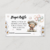 Diaper Raffle Whimsical Teddy Bear Design Begleitkarte (Vorderseite)