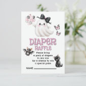 Diaper Raffle Whimsy mit hauntümlich Niedlicher Dr Begleitkarte (Stehend Vorderseite)