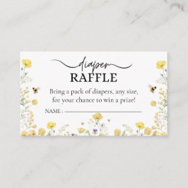 Diaper Raffle Wildblume Blumenhoney Biene Begleitkarte